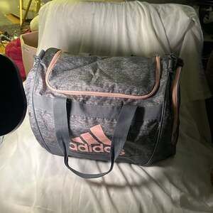 Adidas Defender II Small Duffel Bag Gray and Pink